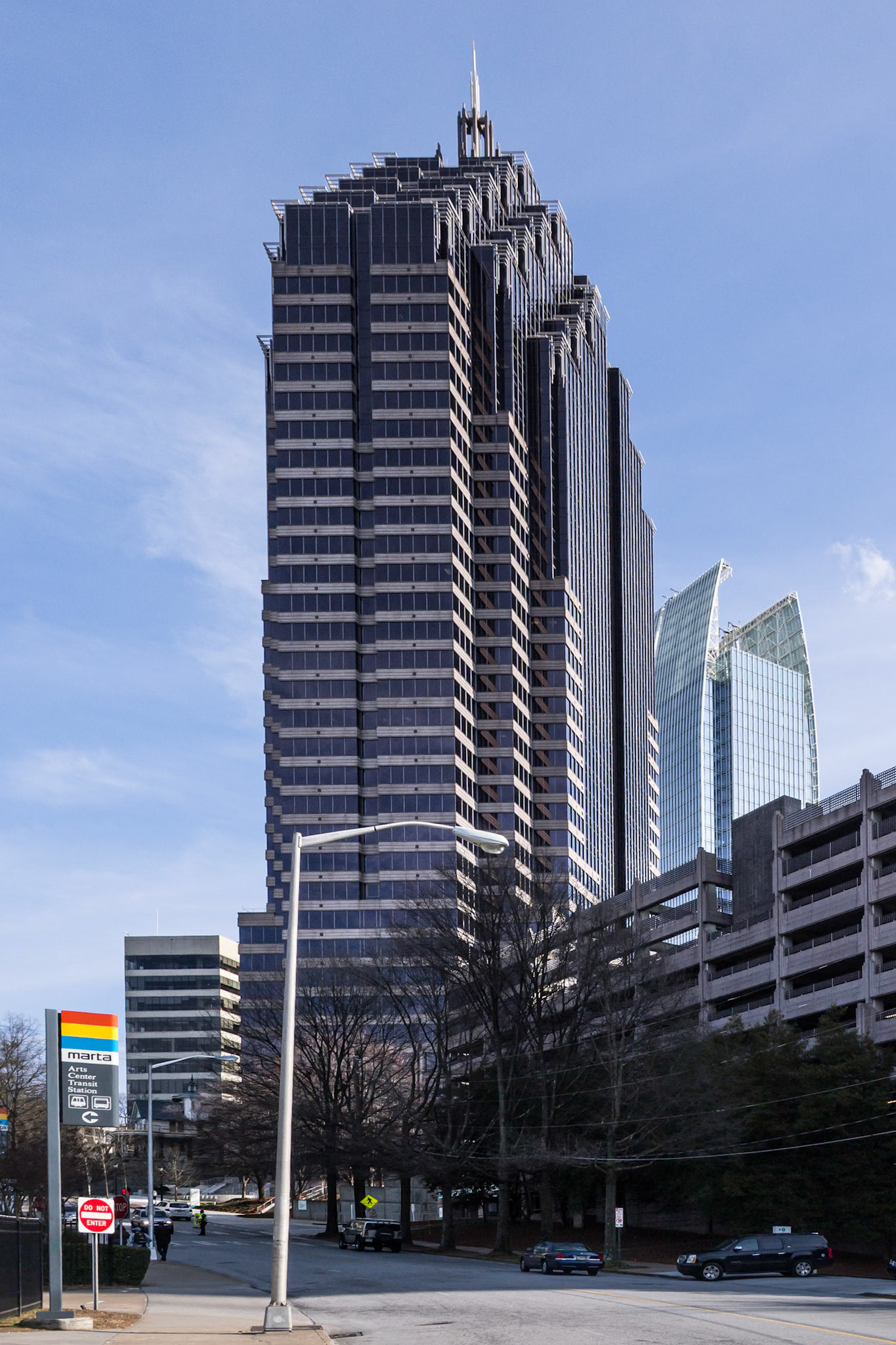 1180 Peachtree rises above the Arts Center MARTA station in Midtown Atlanta