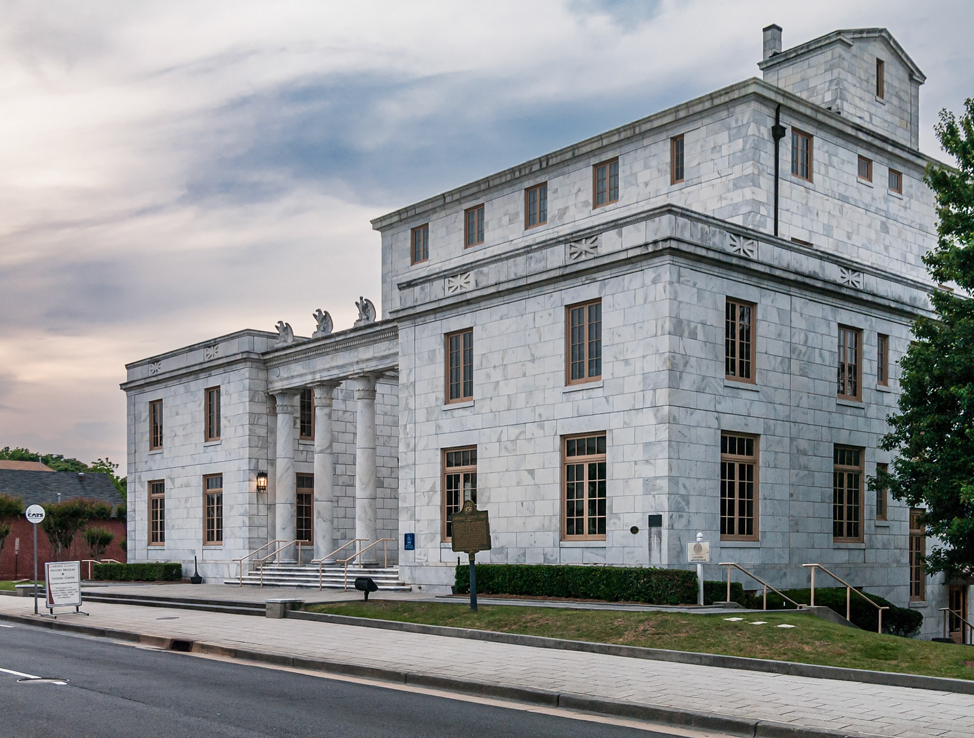 The historic Cherokee County Courthouse in Canton, Georgia, photographed in May 2014