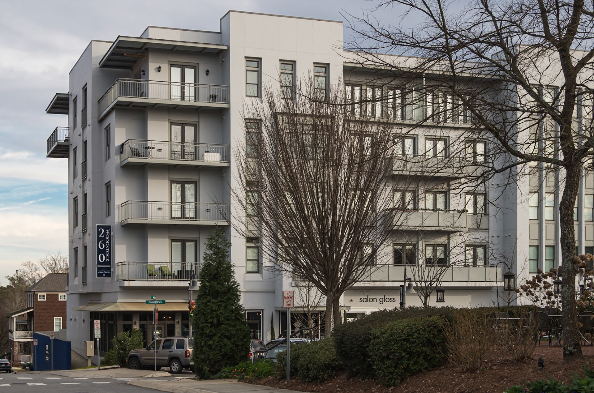 New residential development in downtown Woodstock in January 2016