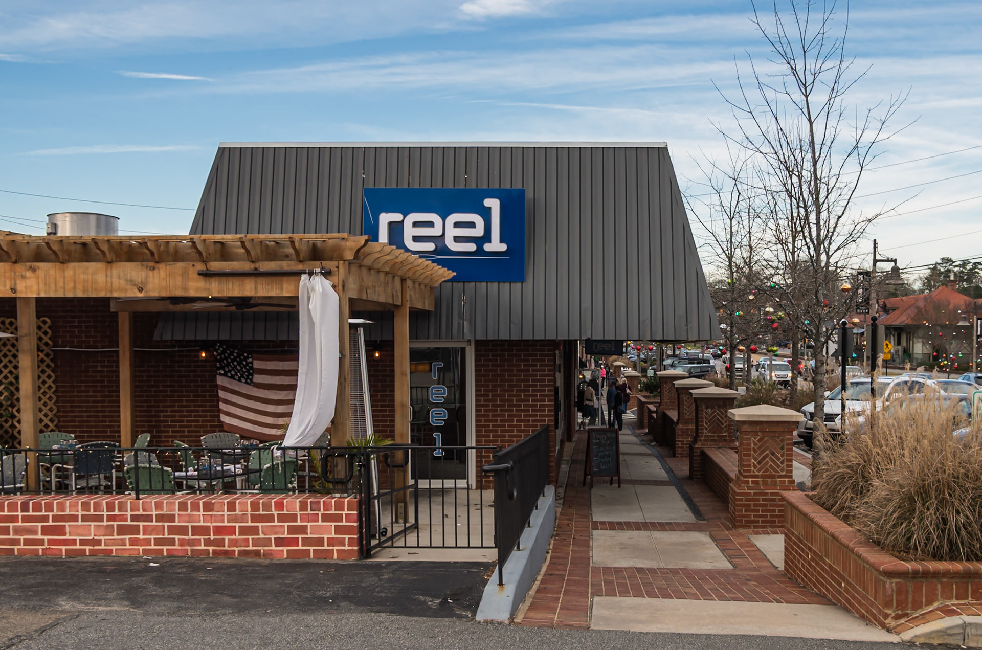 Newer development integrated into downtown Woodstock in January 2016