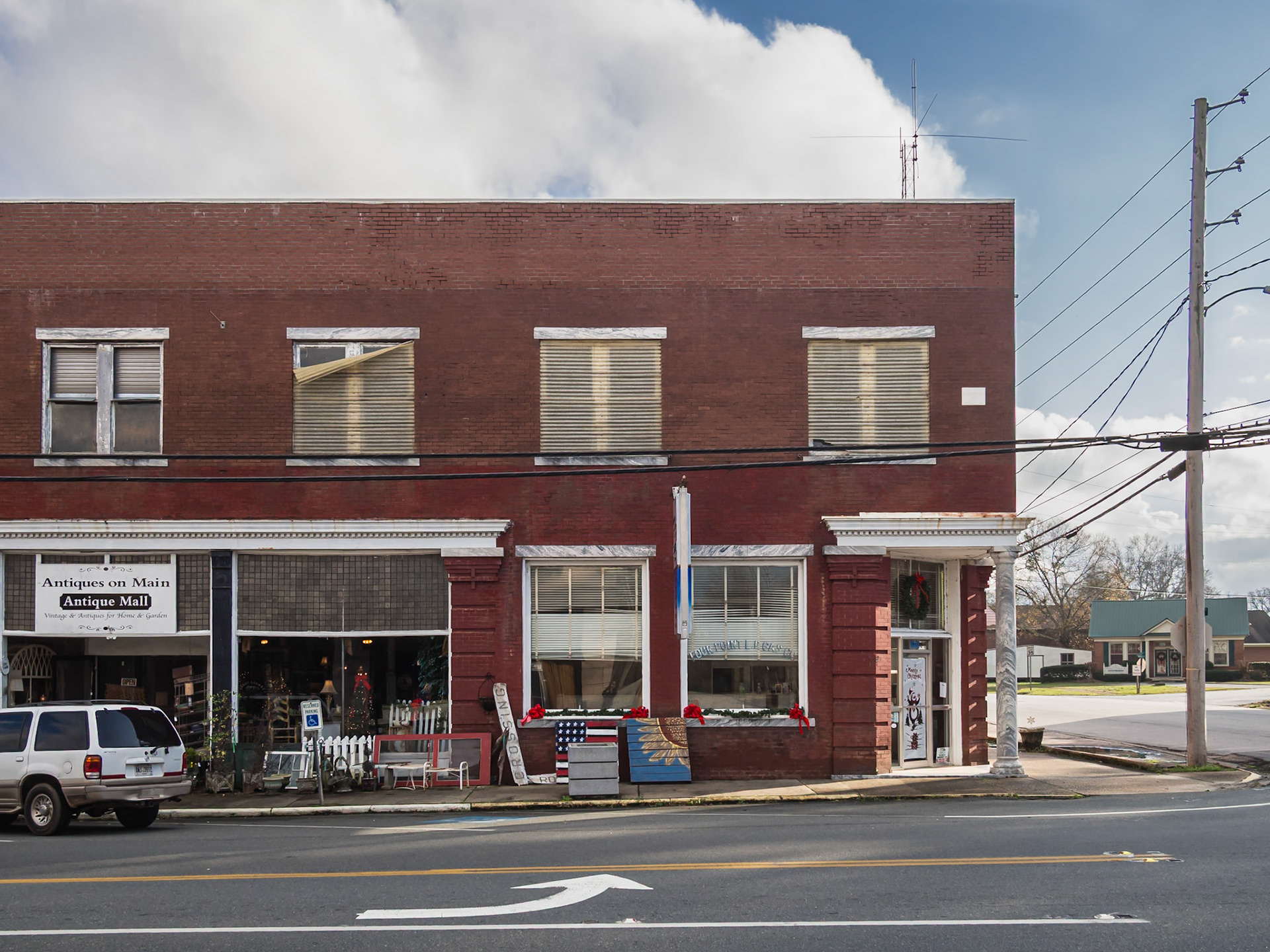 Antiques on Main in downtown Woodbury, Georgia, in December 2015