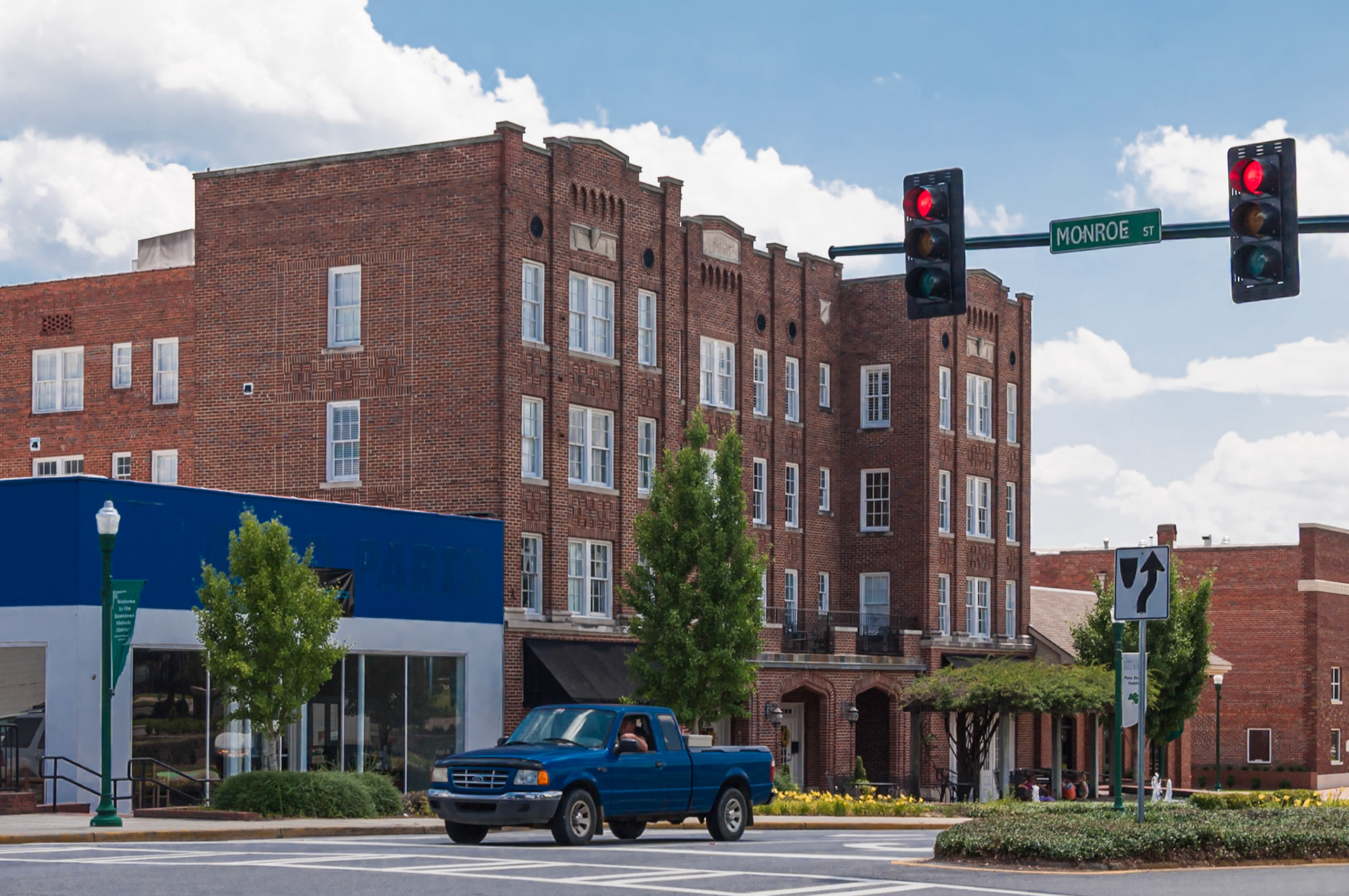 The historic Fred Roberts Hotel in downtown Dublin, Georgia, photographed in June 2014