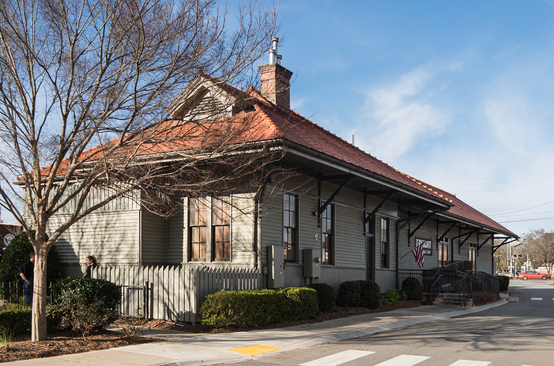 The historic Woodstock railroad depot in January 2016