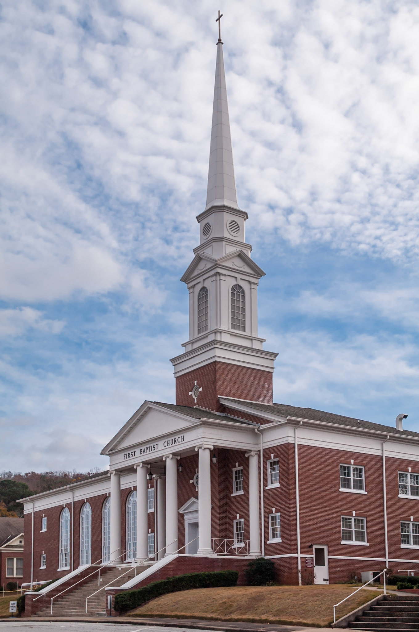 First Baptist Church in Manchester, Georgia, photographed in November 2013