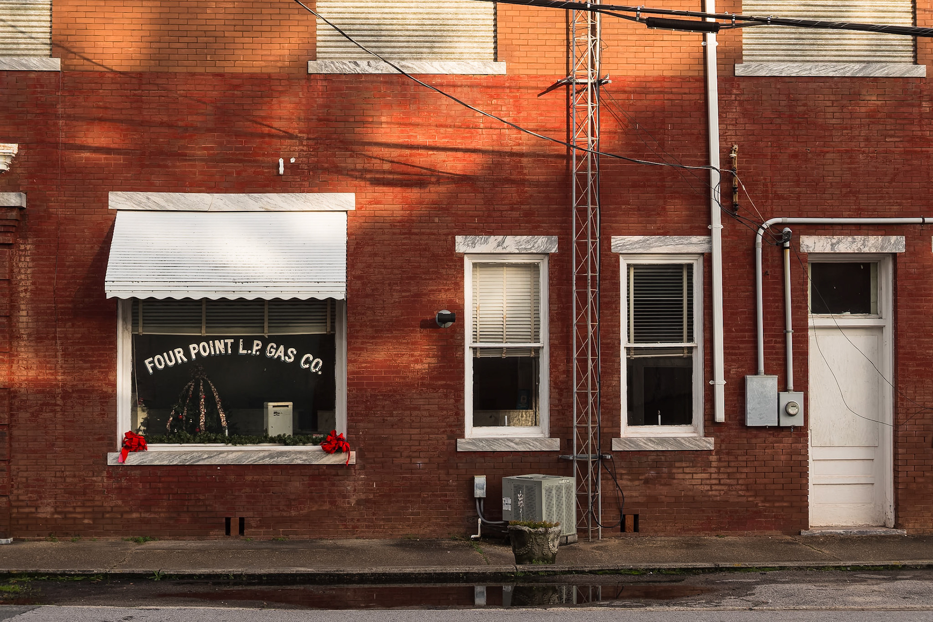 The Four Point L.P. Gas Co. building in downtown Woodbury, Georgia, in December 2015