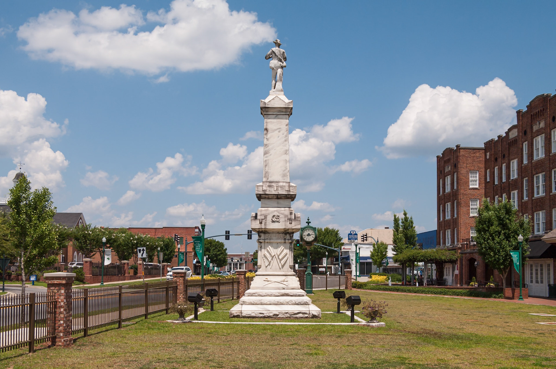 The Laurens County Confederate Monument in downtown Dublin, Georgia, photographed in June 2014
