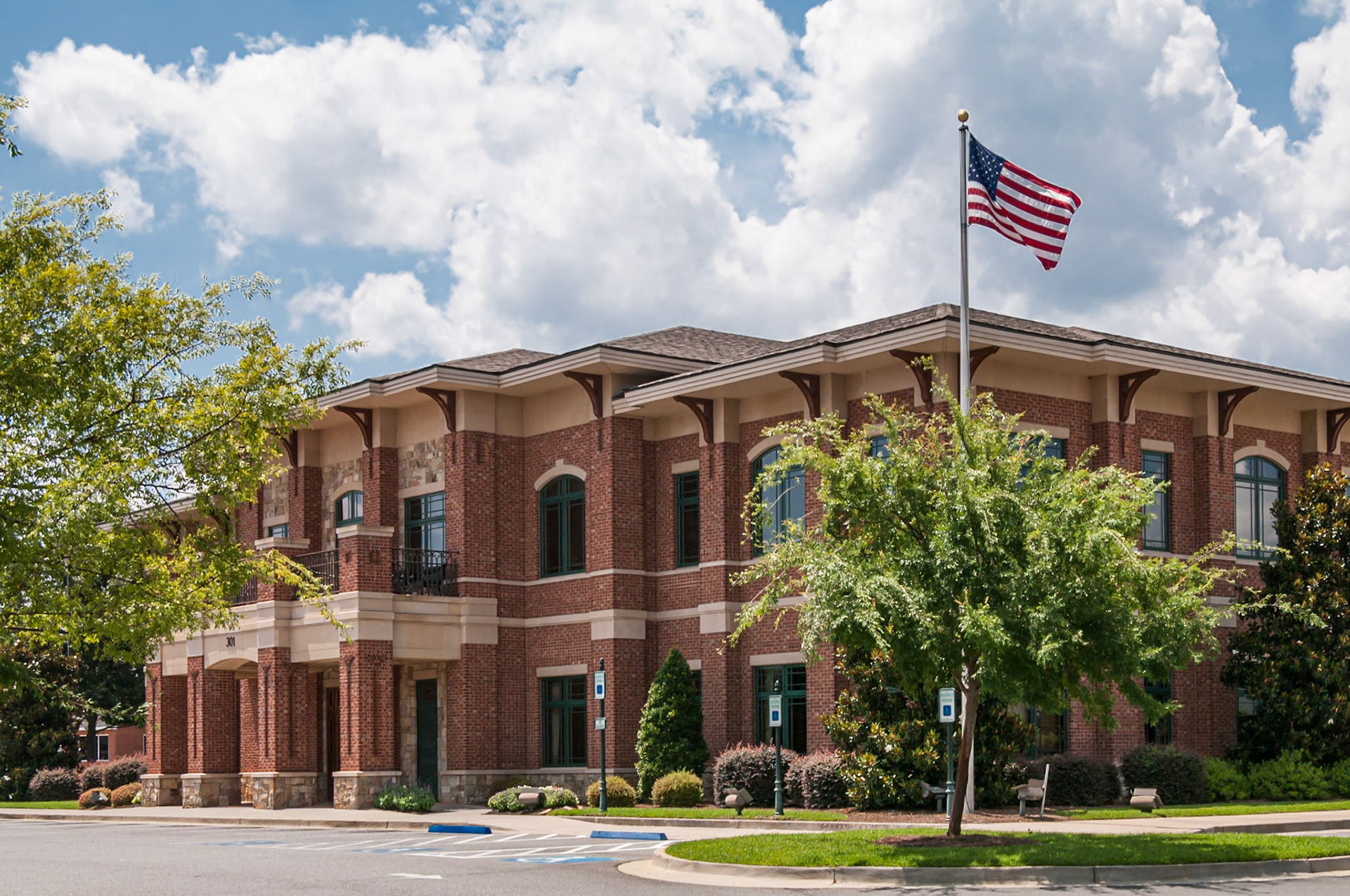 Morris Bank’s downtown office on Bellevue Avenue in Dublin, Georgia, photographed in June 2014