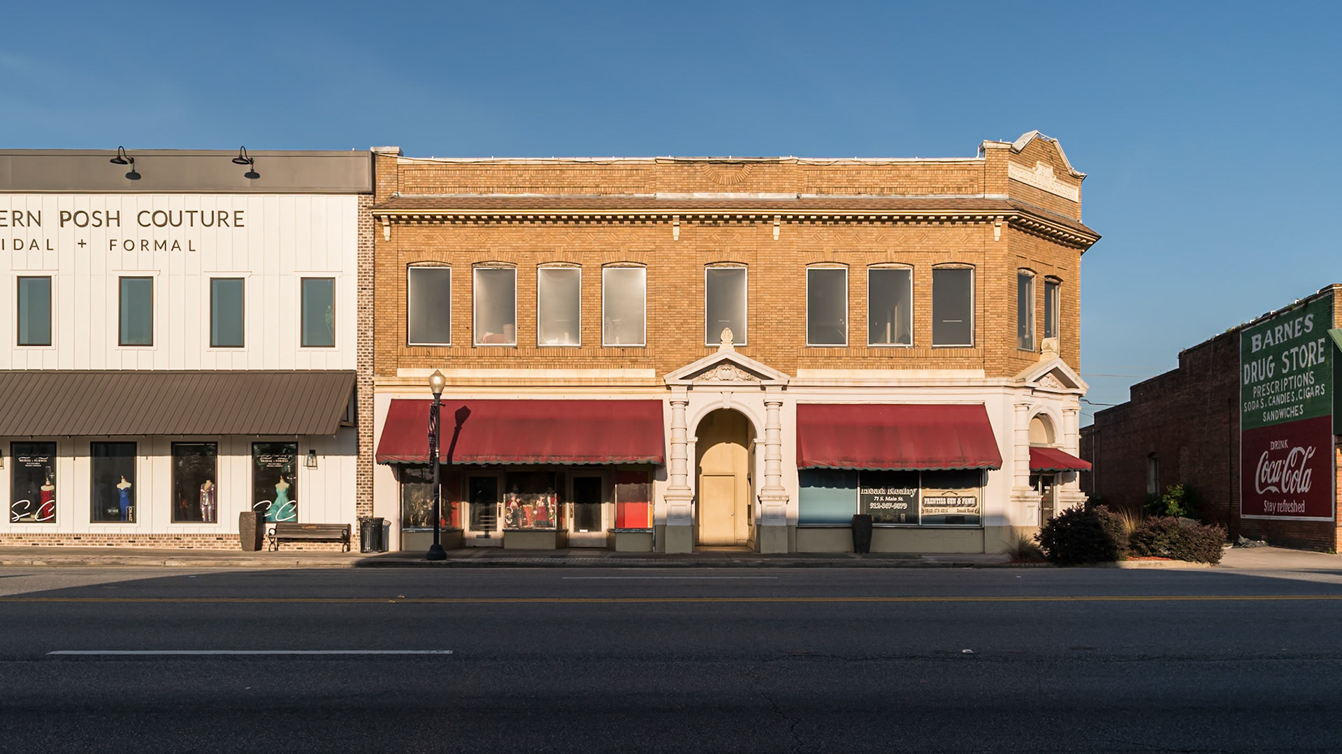 Frontal view of the 1911 Citizens Banking Company building in downtown Baxley, in June 2024