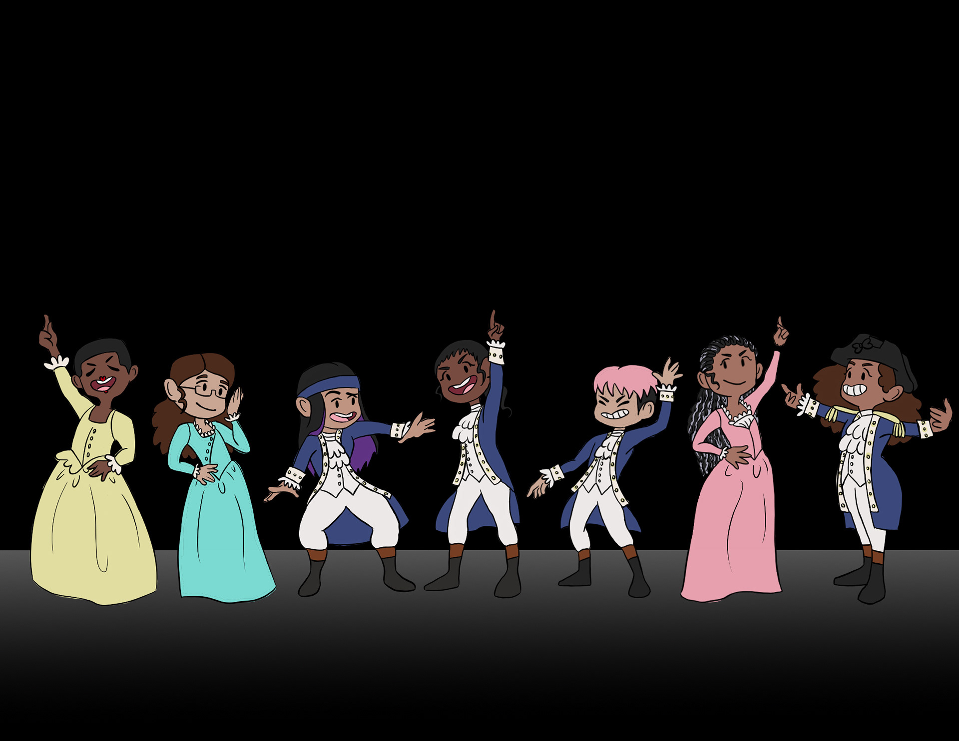 My Friends as Hamilton Characters