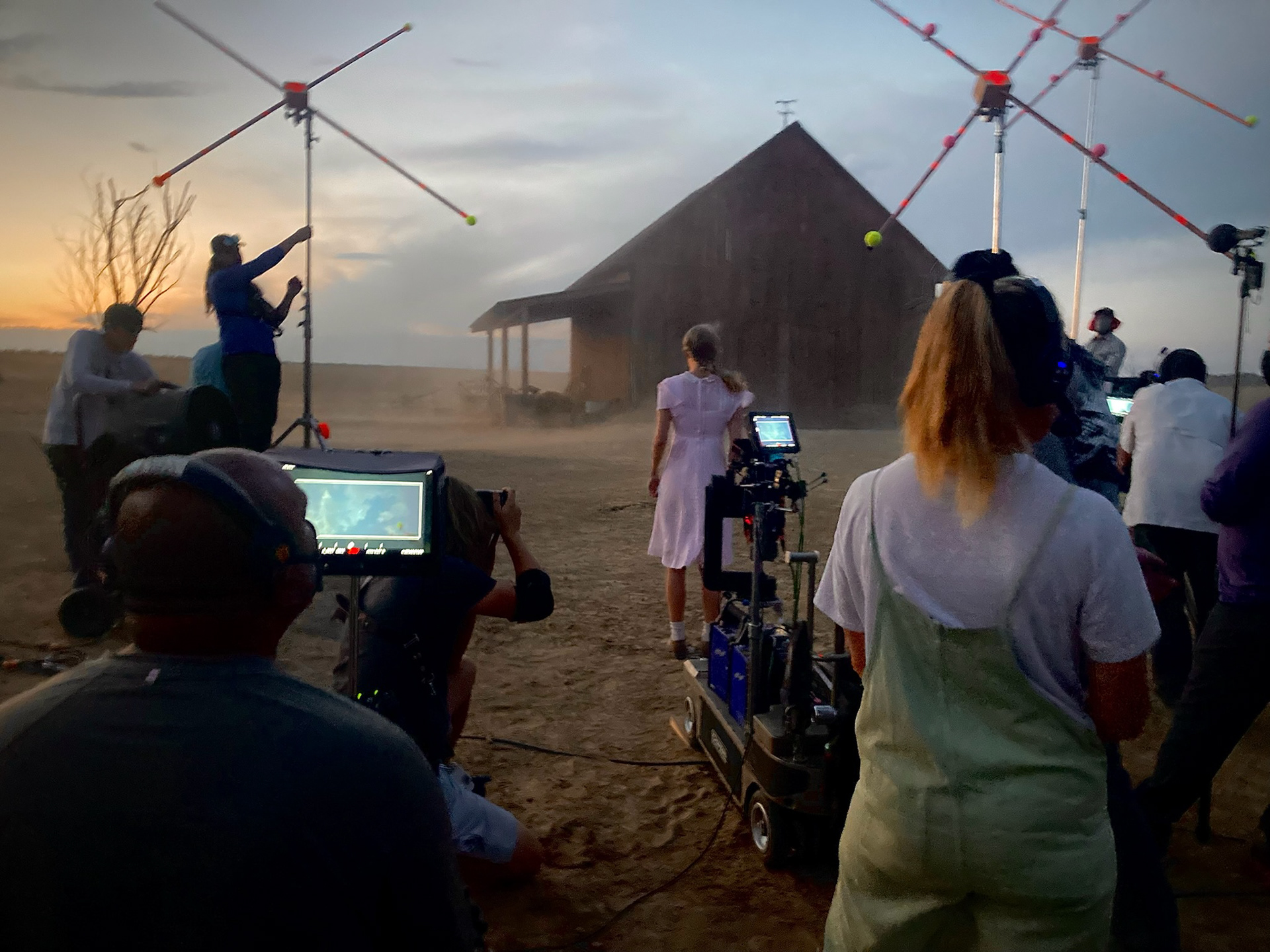 Zoe White and Crew setting a shot for Amiah Miller