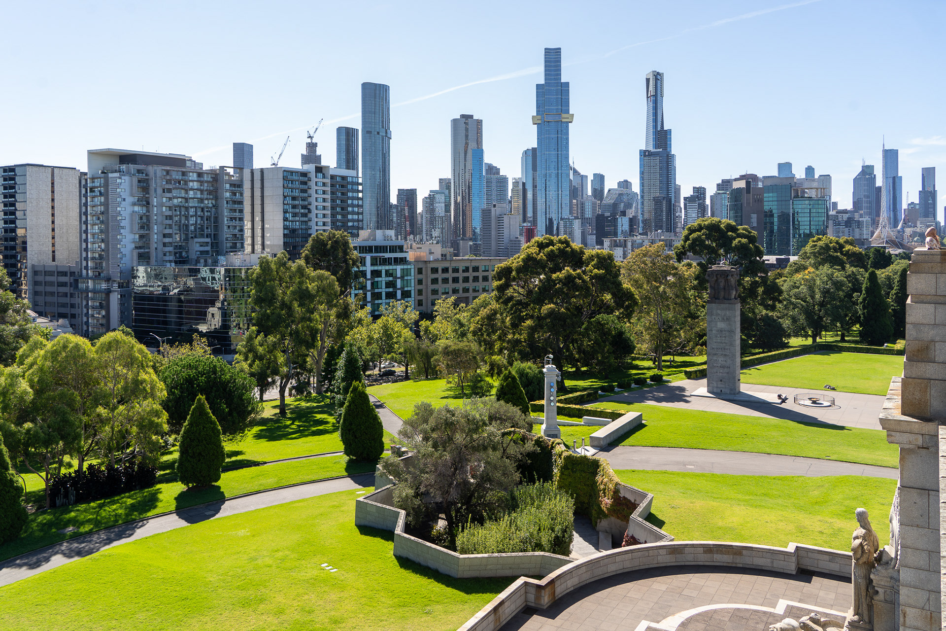 View of Melbourne from Shrine of Rembrance