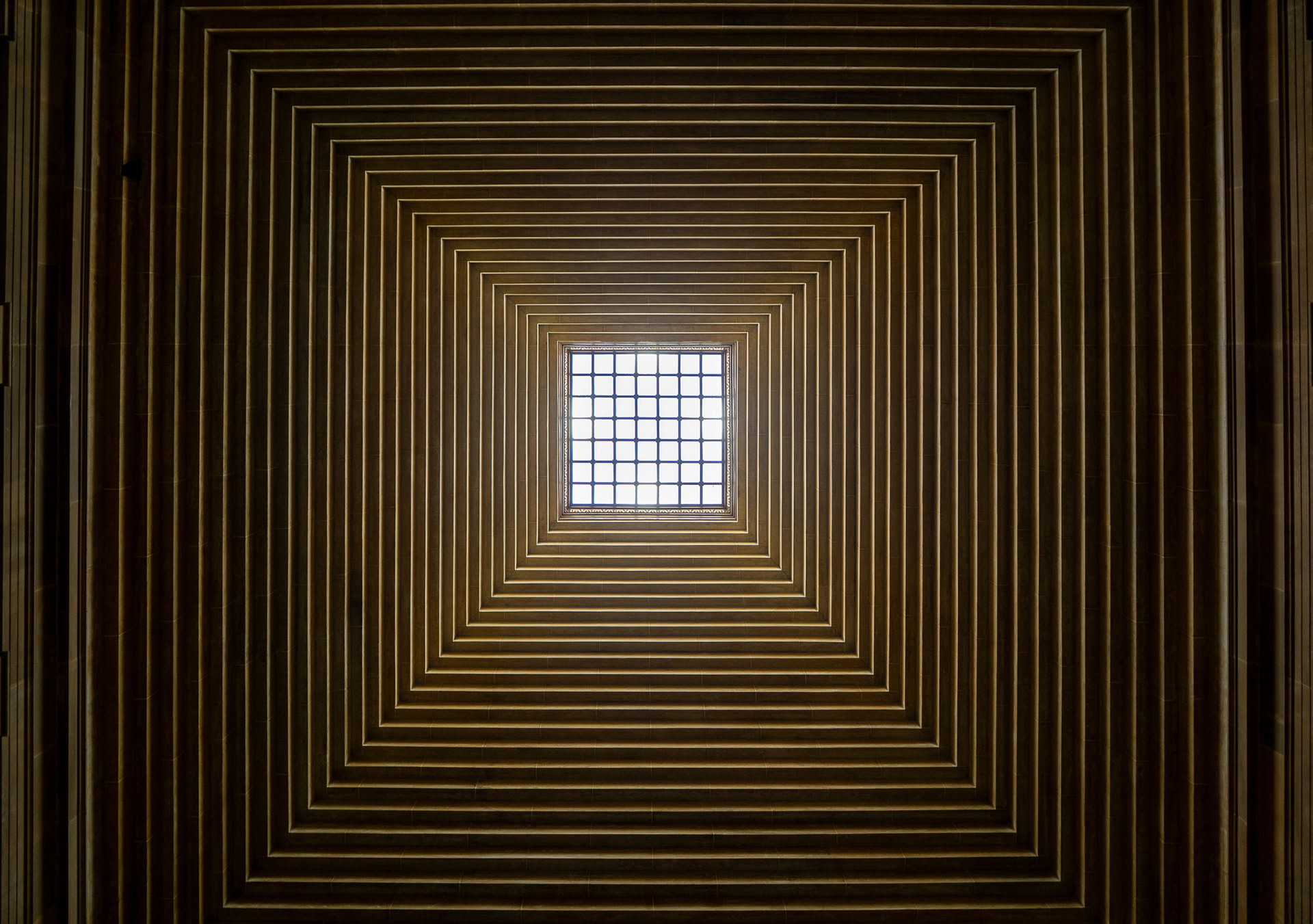Looking up inside Shrine of Rembrance