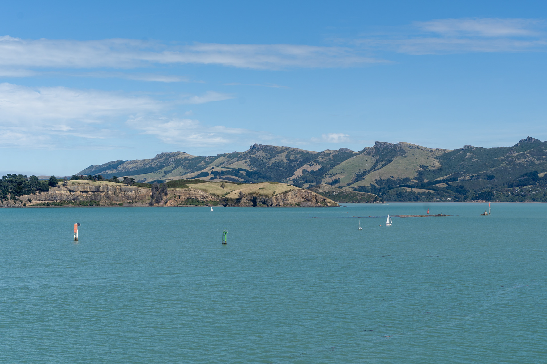 View of bay in Lyttelton from cruise ship