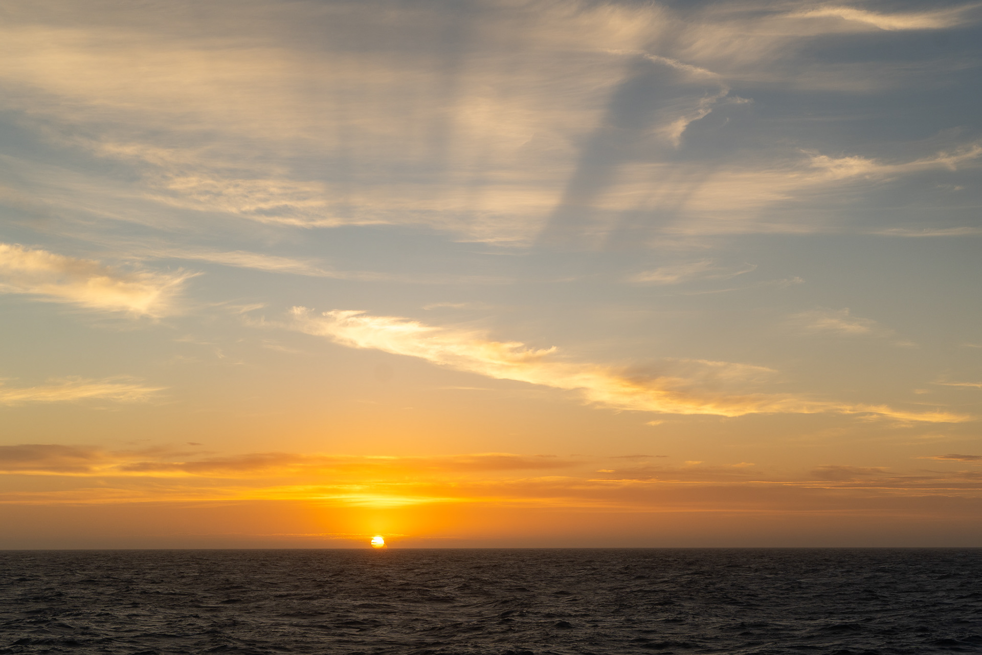 Sunset from cruise ship