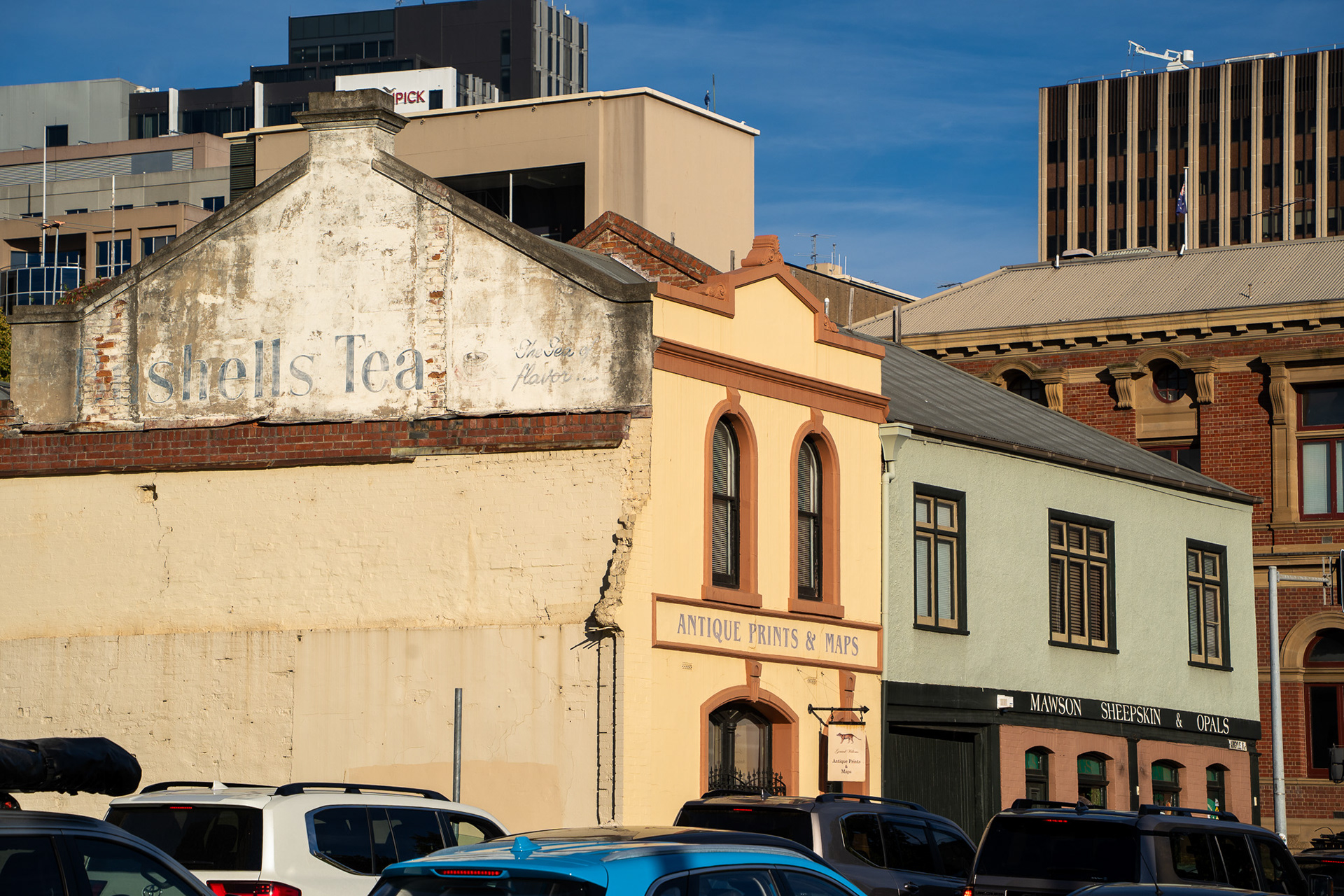 Along the Hobart harbor