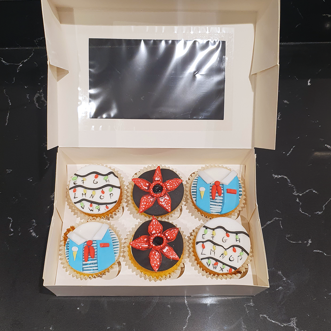 Stranger Things Vanilla Cupcakes