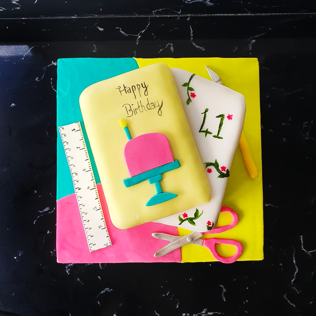 Card Craft Vanilla Fondant Birthday Cake