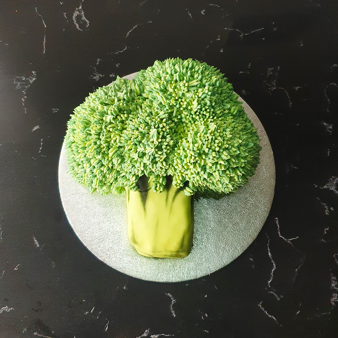 Broccoli Vanilla Buttercream Cake