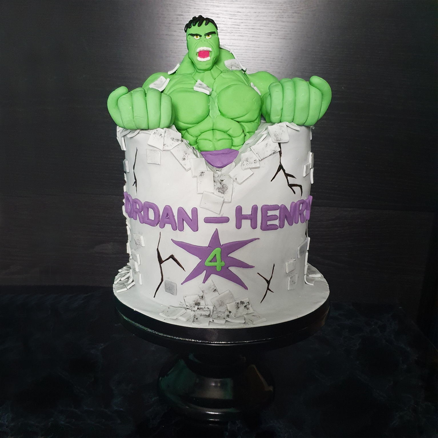 Hulk 4th Birthday Cake