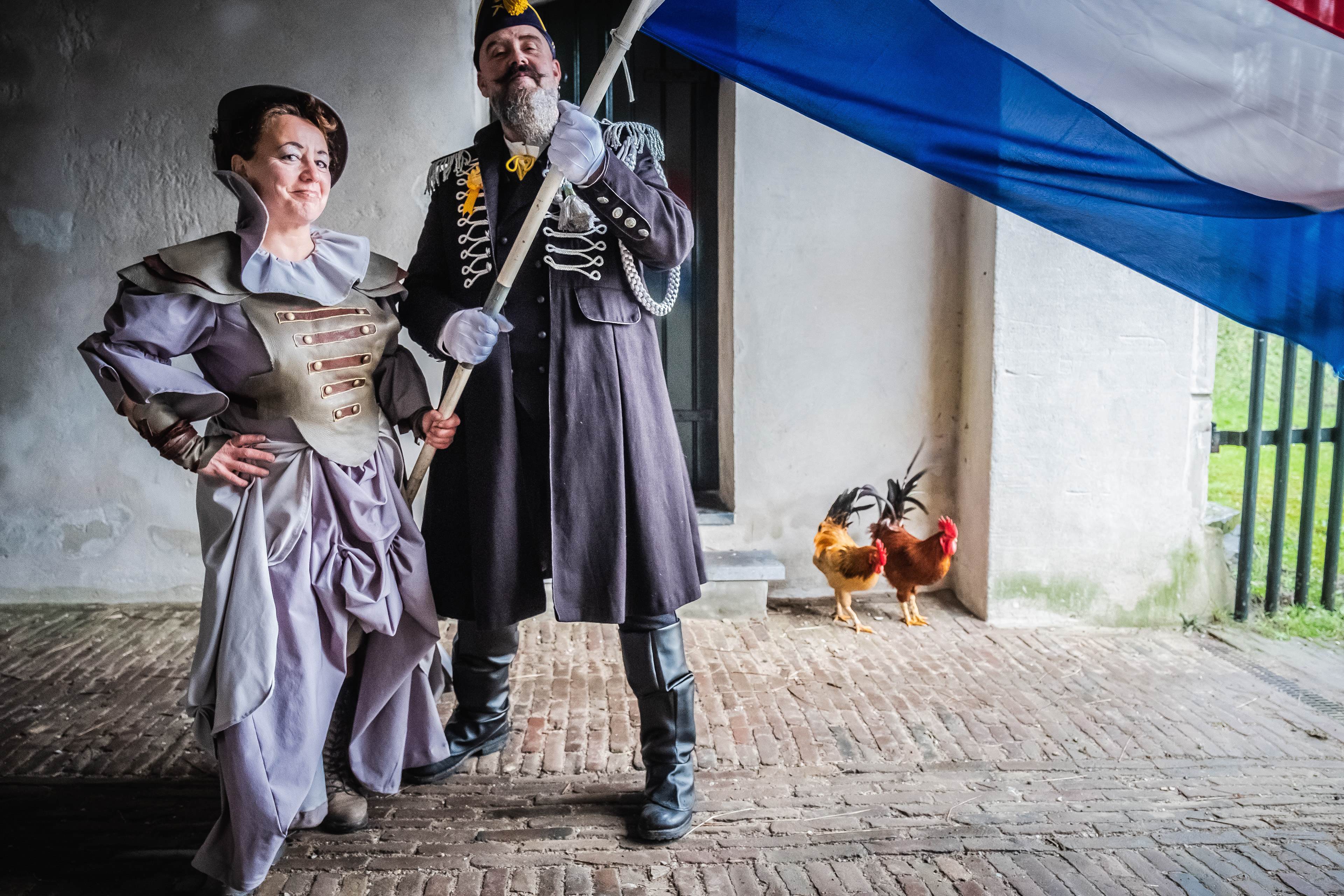 Vrouwe Sabina en de Kletsmajoor op Fort Sabina door Linda en Barry