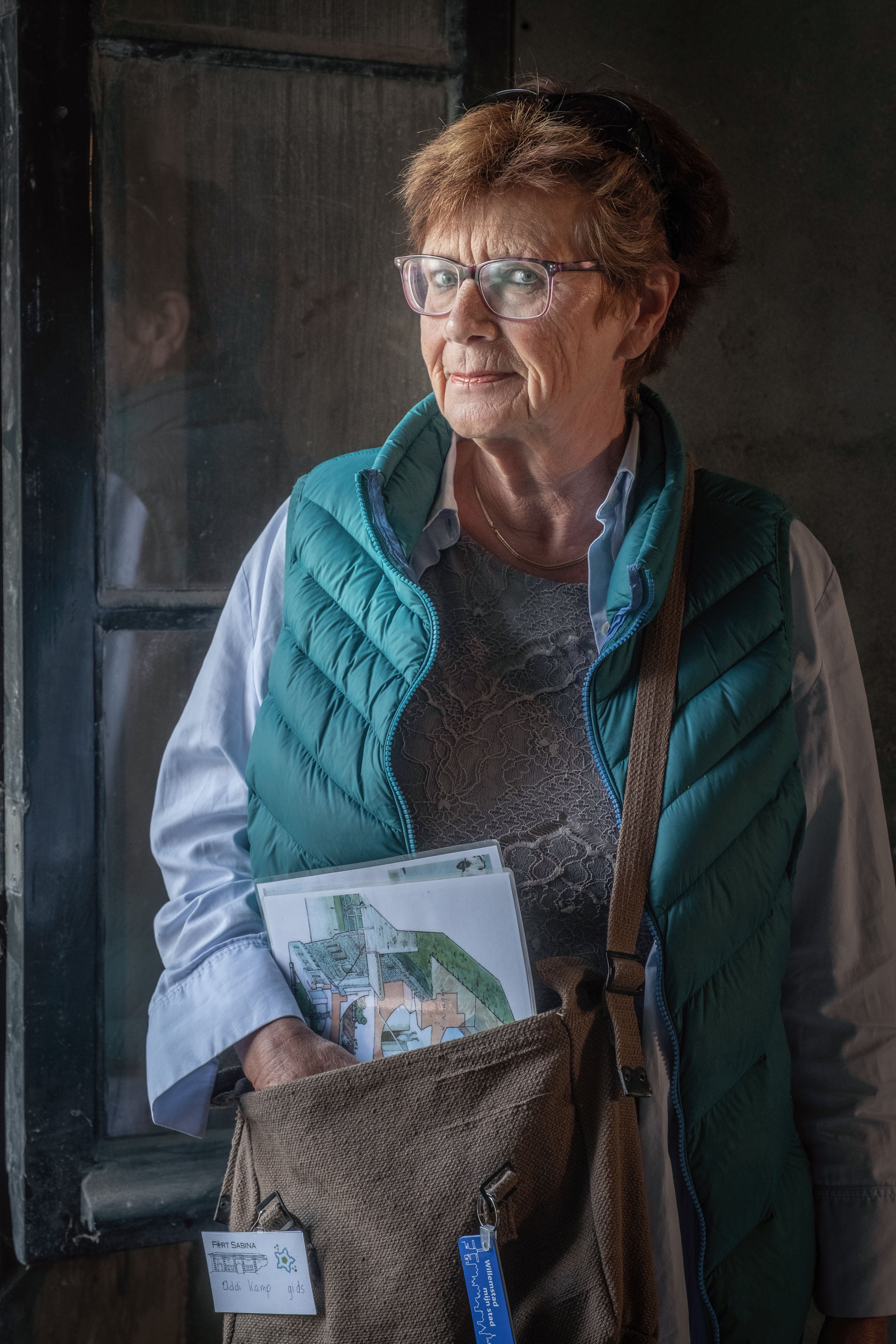 Vrijwilligers op Fort Sabina