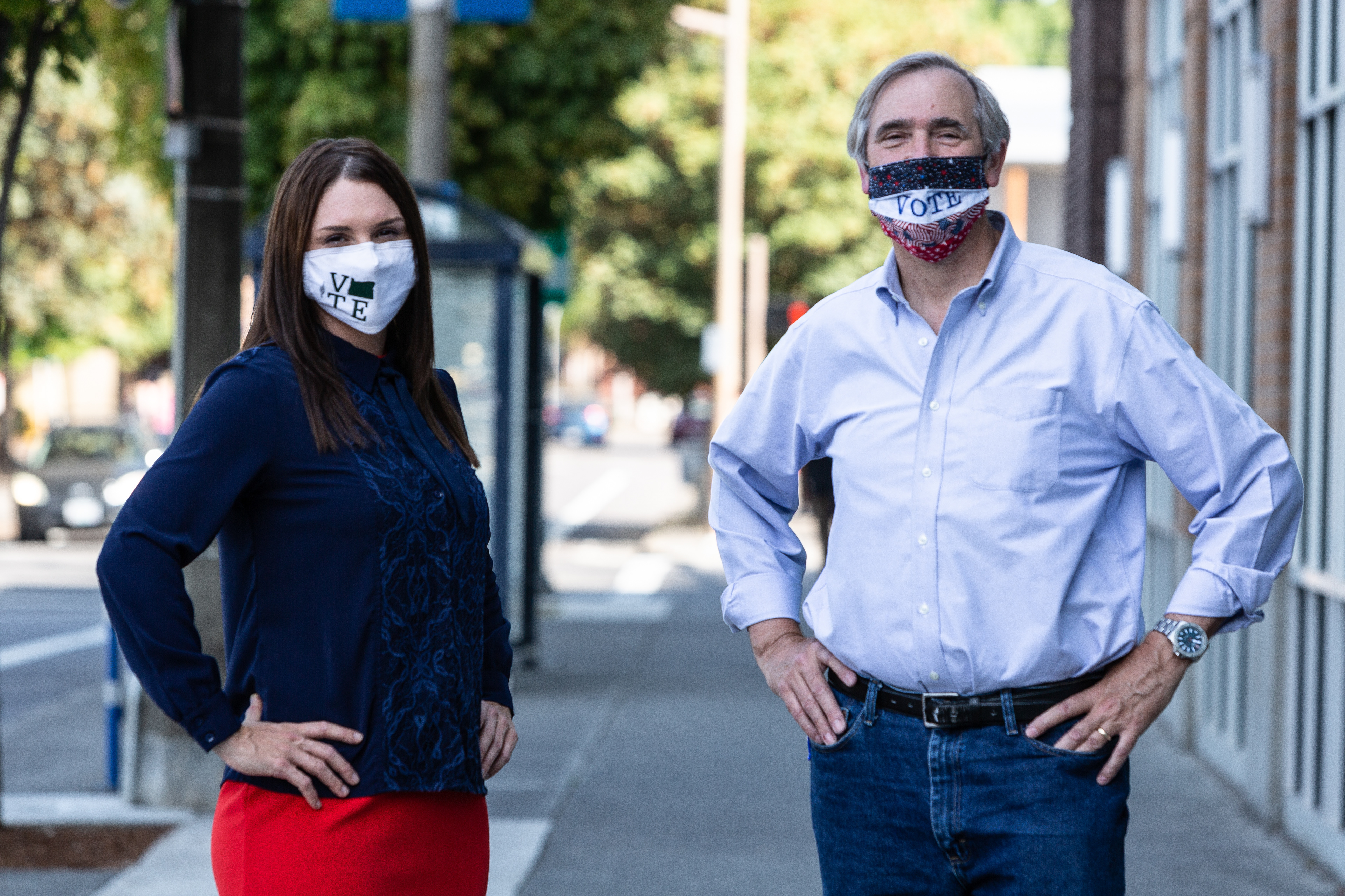 U.S. Senator Jeff Merkley and Shemia Fagan