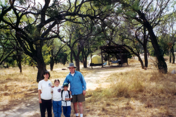 The Family camping in Texas
