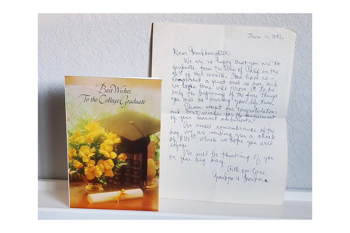 College graduation congratulations from Grandparents