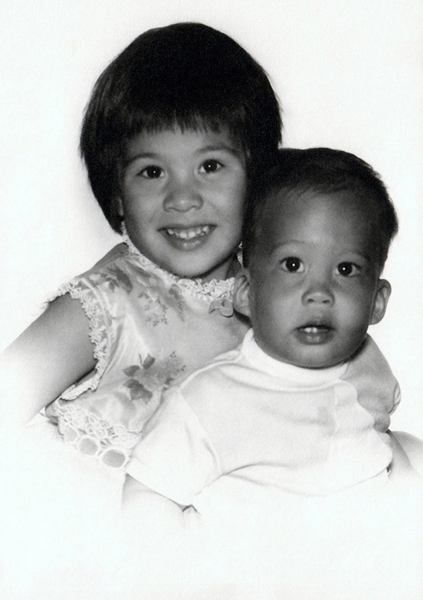 Patricia and sibling, David