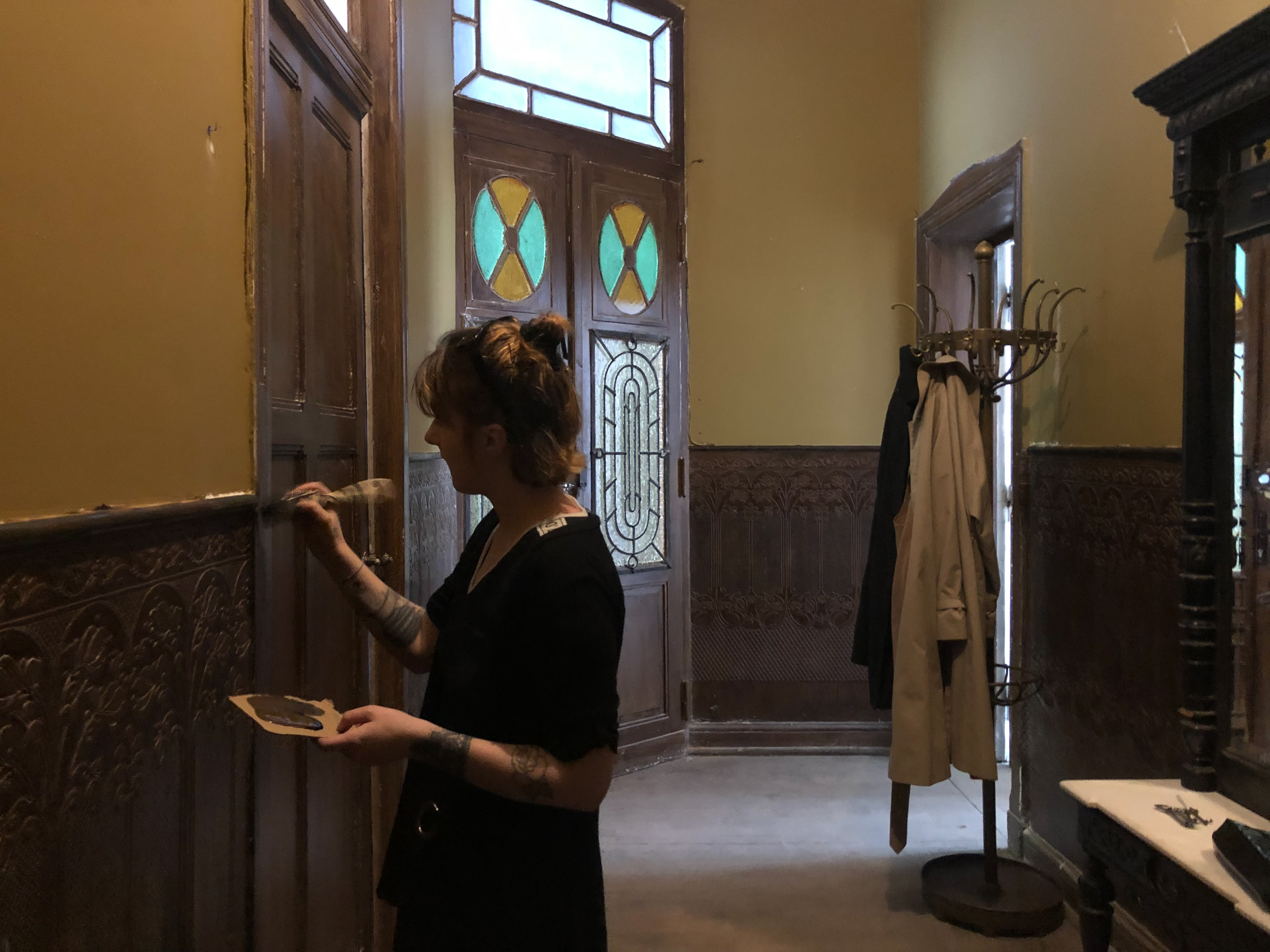 Stefka preparing set for "Ederlezi"