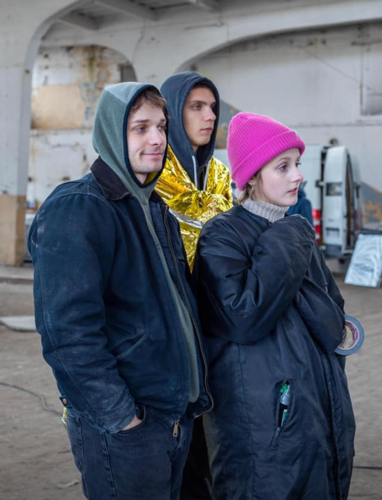 Stefka & Maciek while shooting "Grow up"