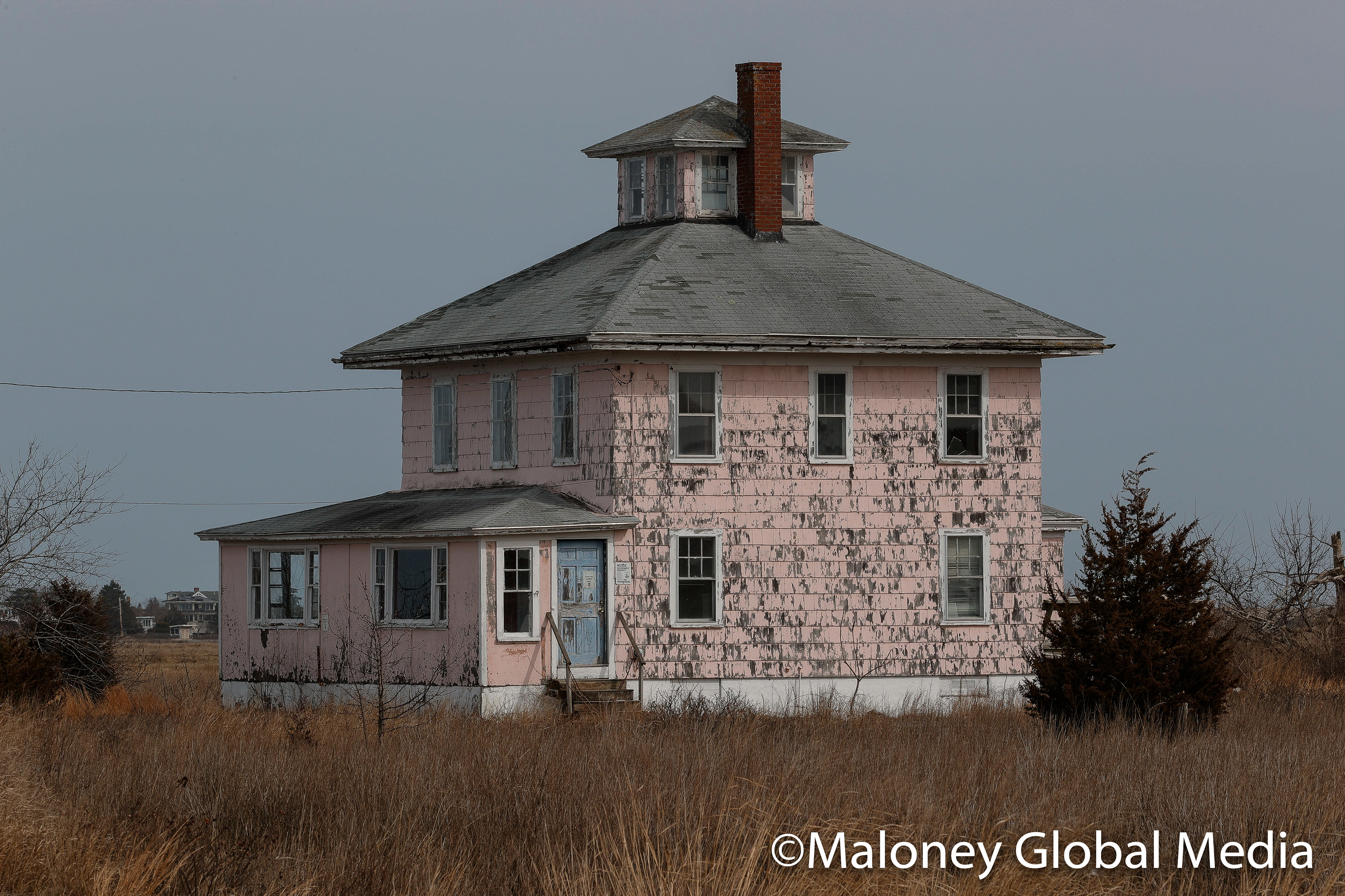 The Pink House near Plum Island, Massachsetts
