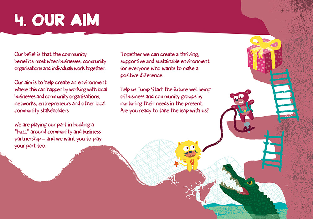 Jump Start brand style guide Our Aim page