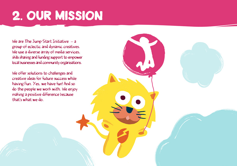 Jump Start brand style guide Mission page
