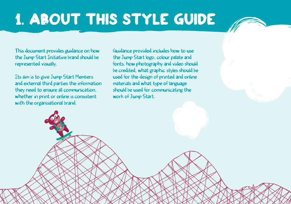 Jump Start brand style guide illustrations