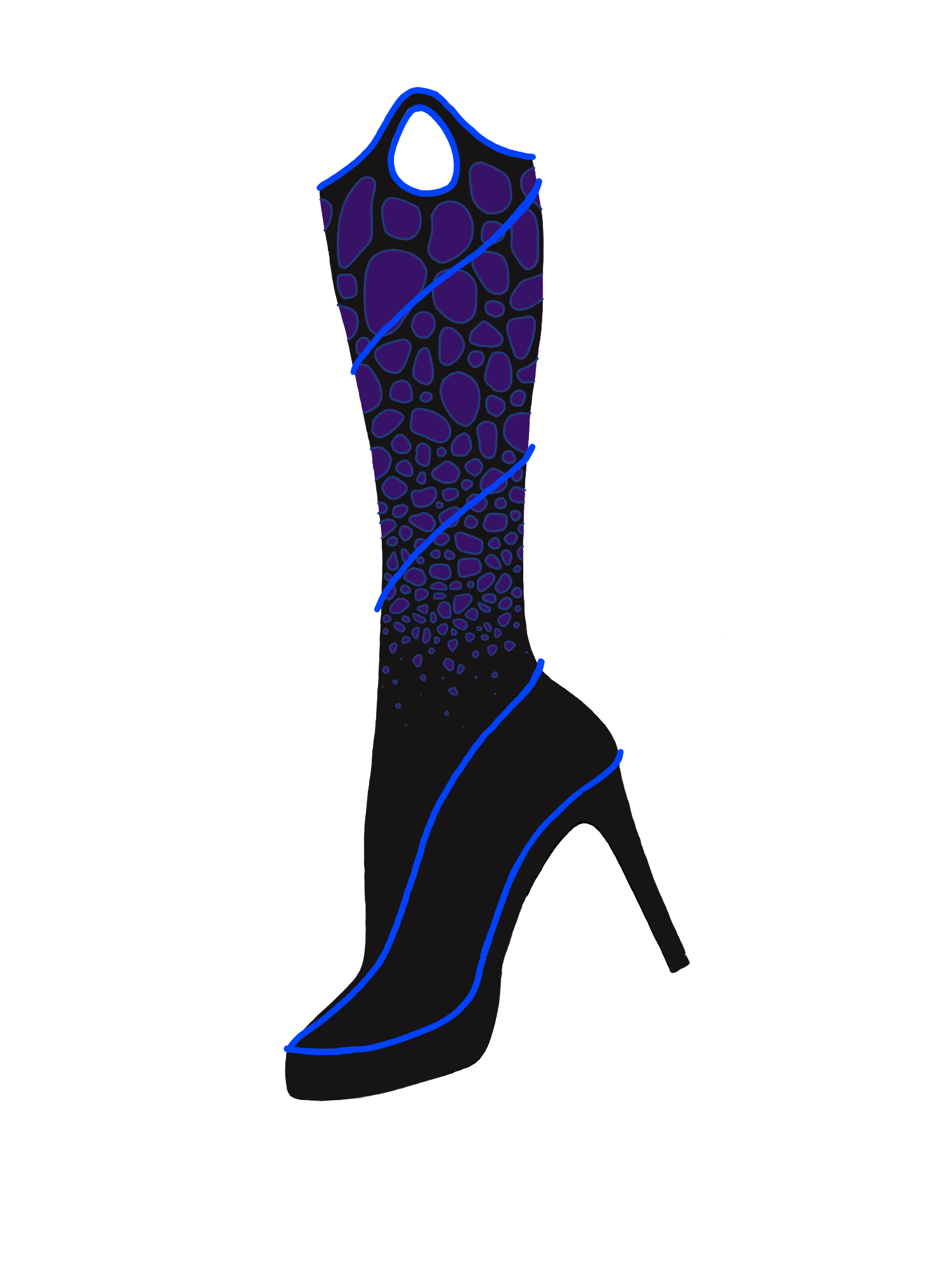 Meta-medium heel