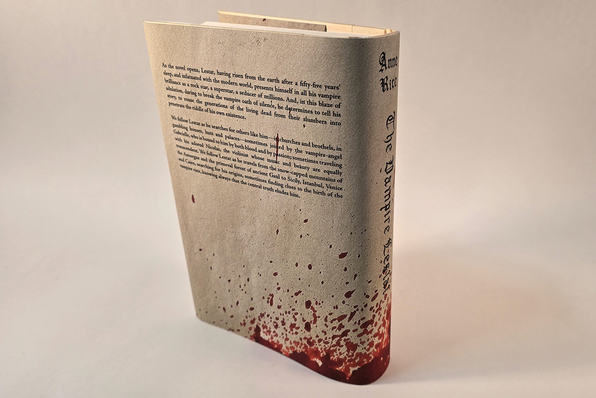 Anne Rice's "The Vampire Lestat" cover design v1 - back (2024)