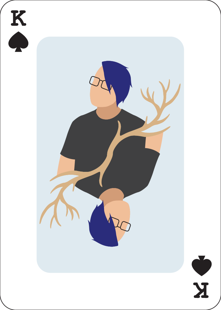 king of spades - christopher with antlers