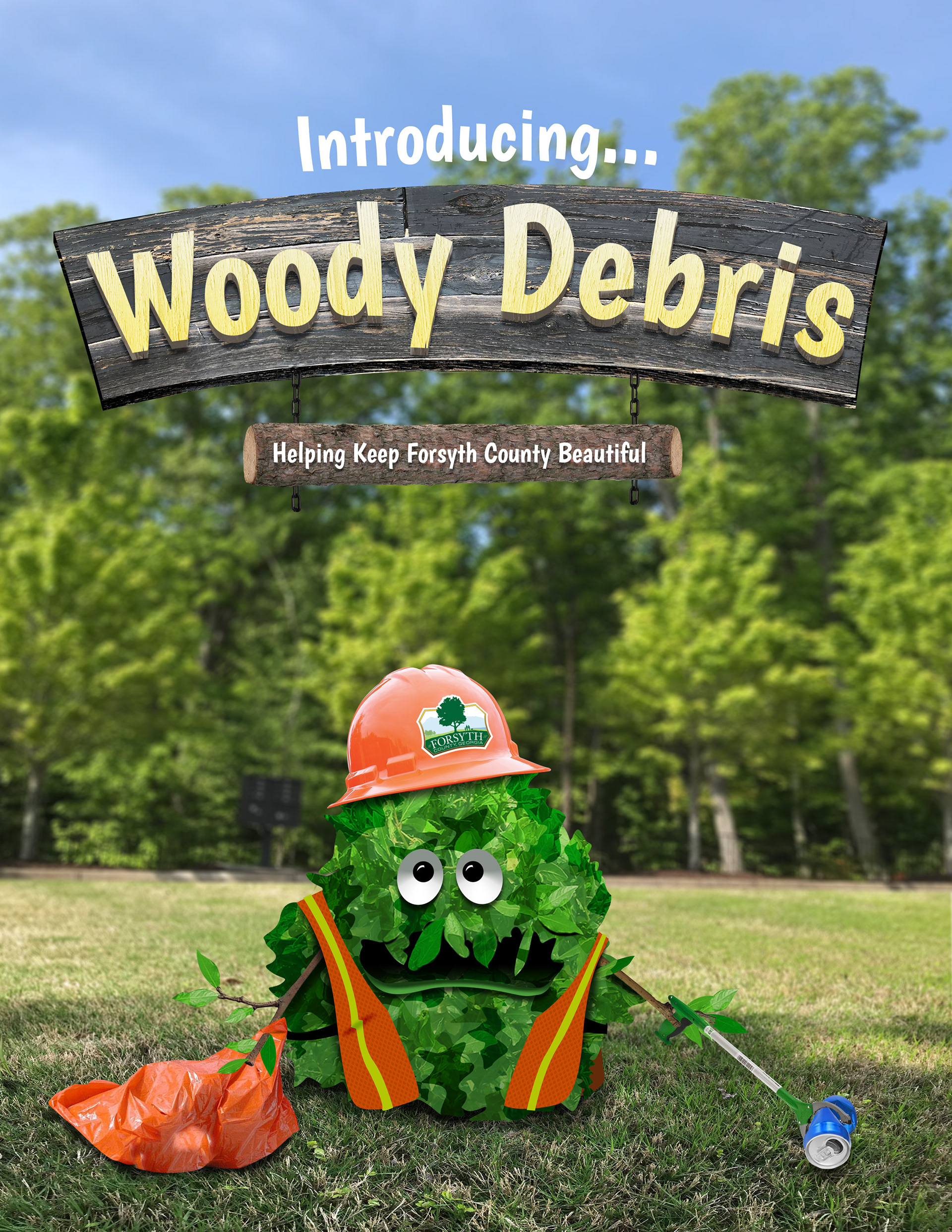 "Woody" was a created as a pitch for a mascot for Keep Forsyth County Beautiful's outreach programs.
