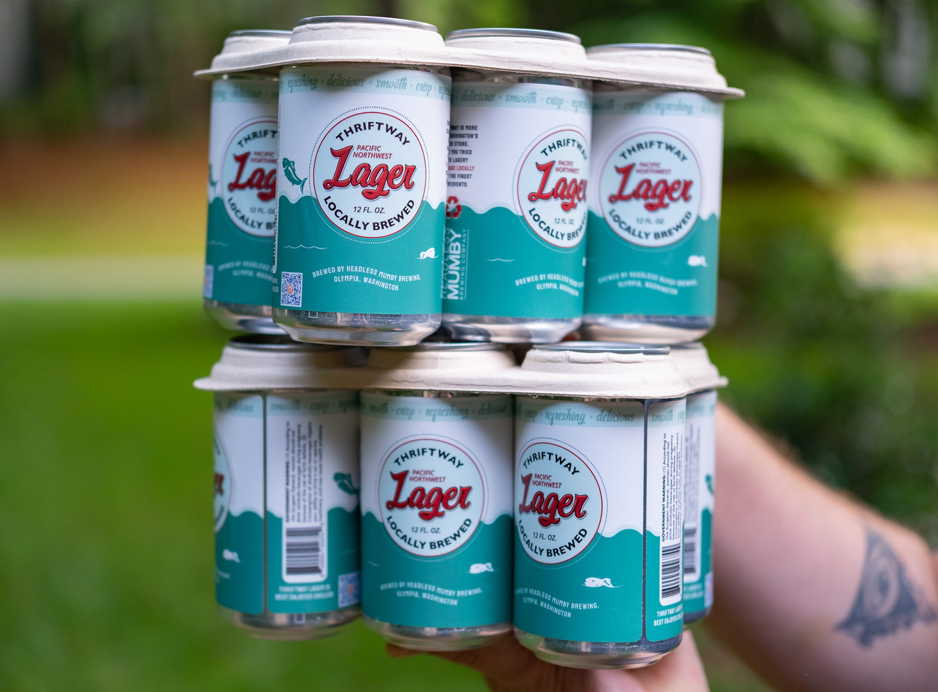 Product Design - beer label for "Thriftway Lager" in Olympia, WA
