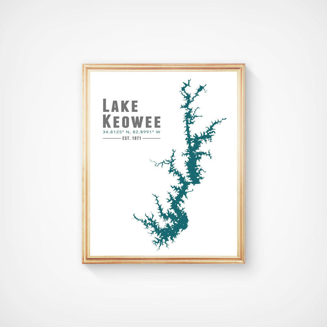Custom made Lake Keowee art print