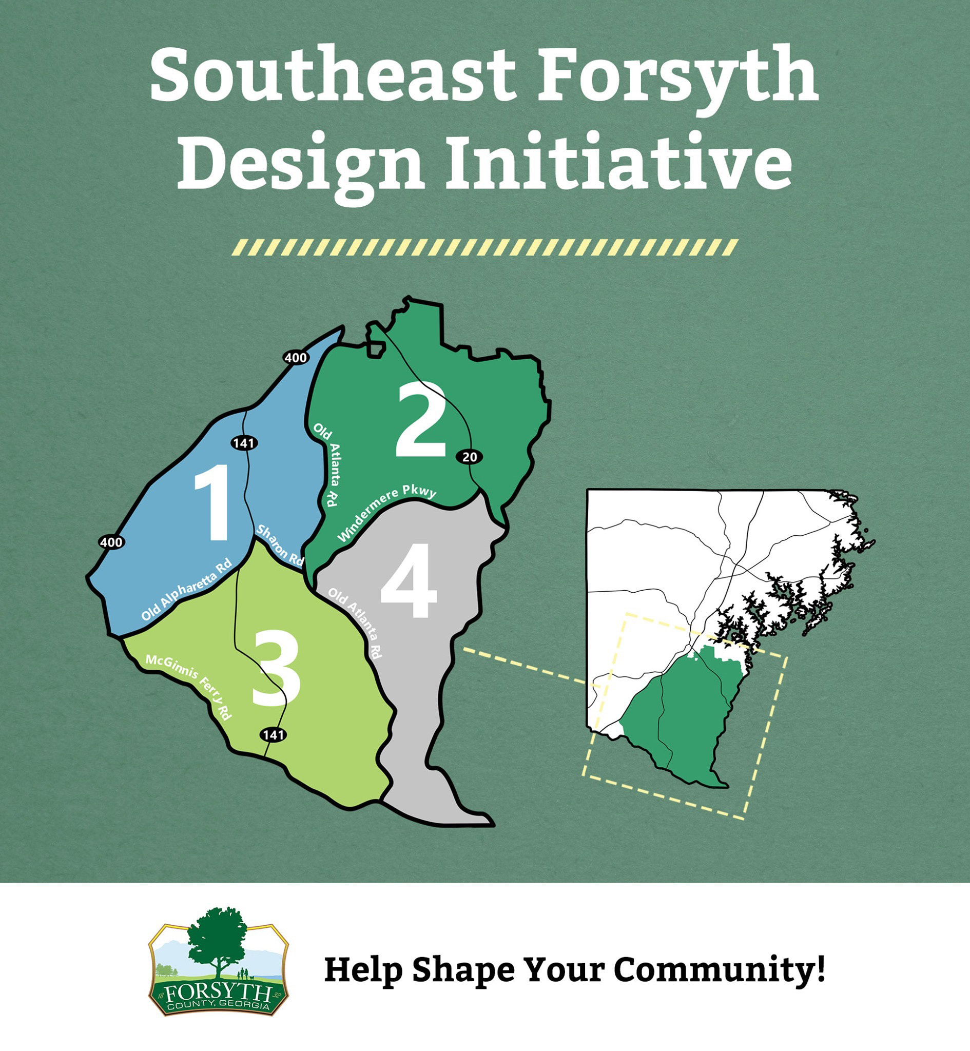 Social media post regarding new countywide design initiative