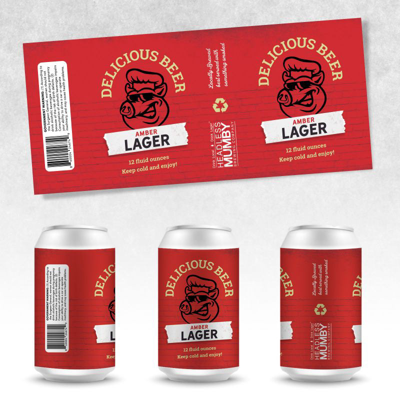 Beer can design and mockup