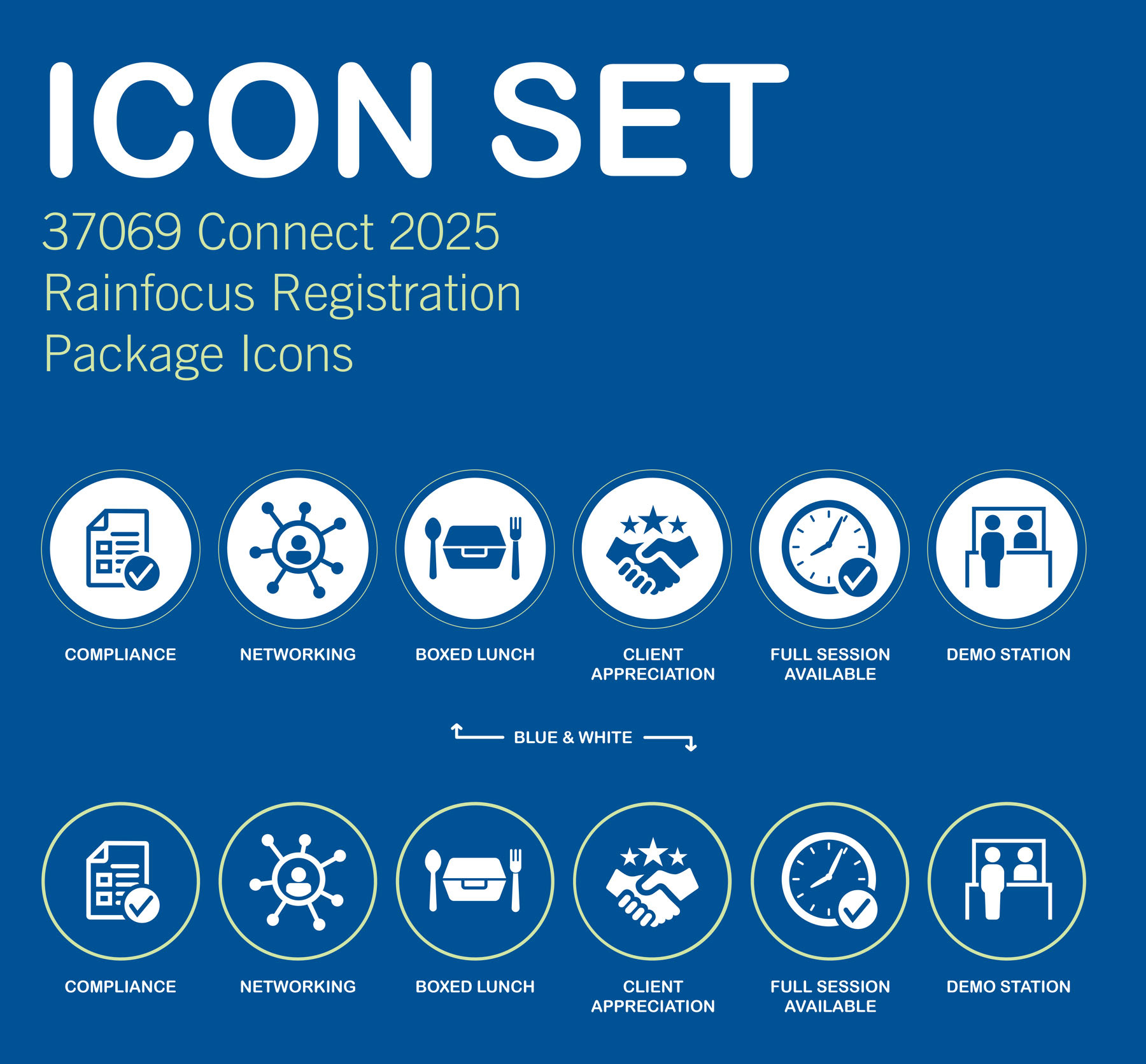Custom icon set for Tyler Connect conference