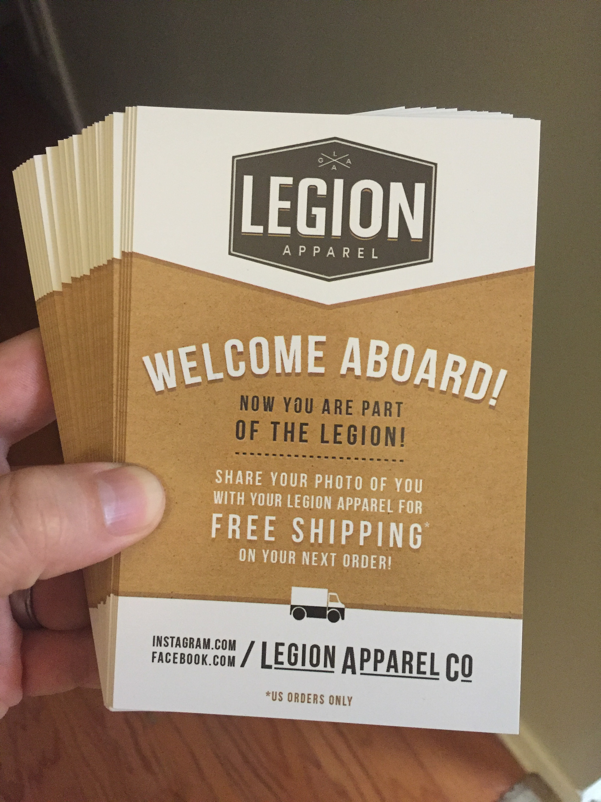 Packaging insert created for screen printing orders.
