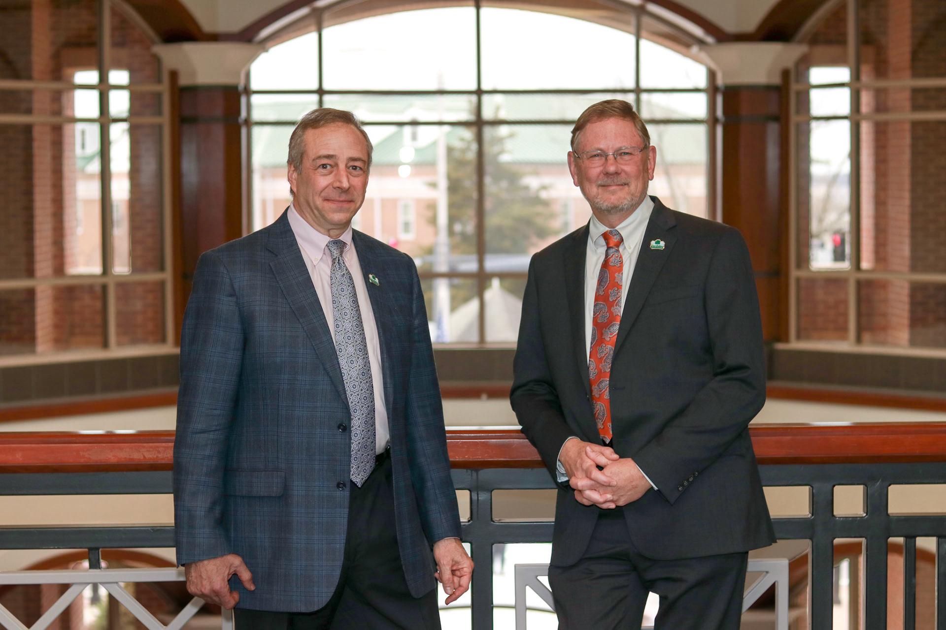 Commissioner Todd Levent and former county manager Eric Johnson