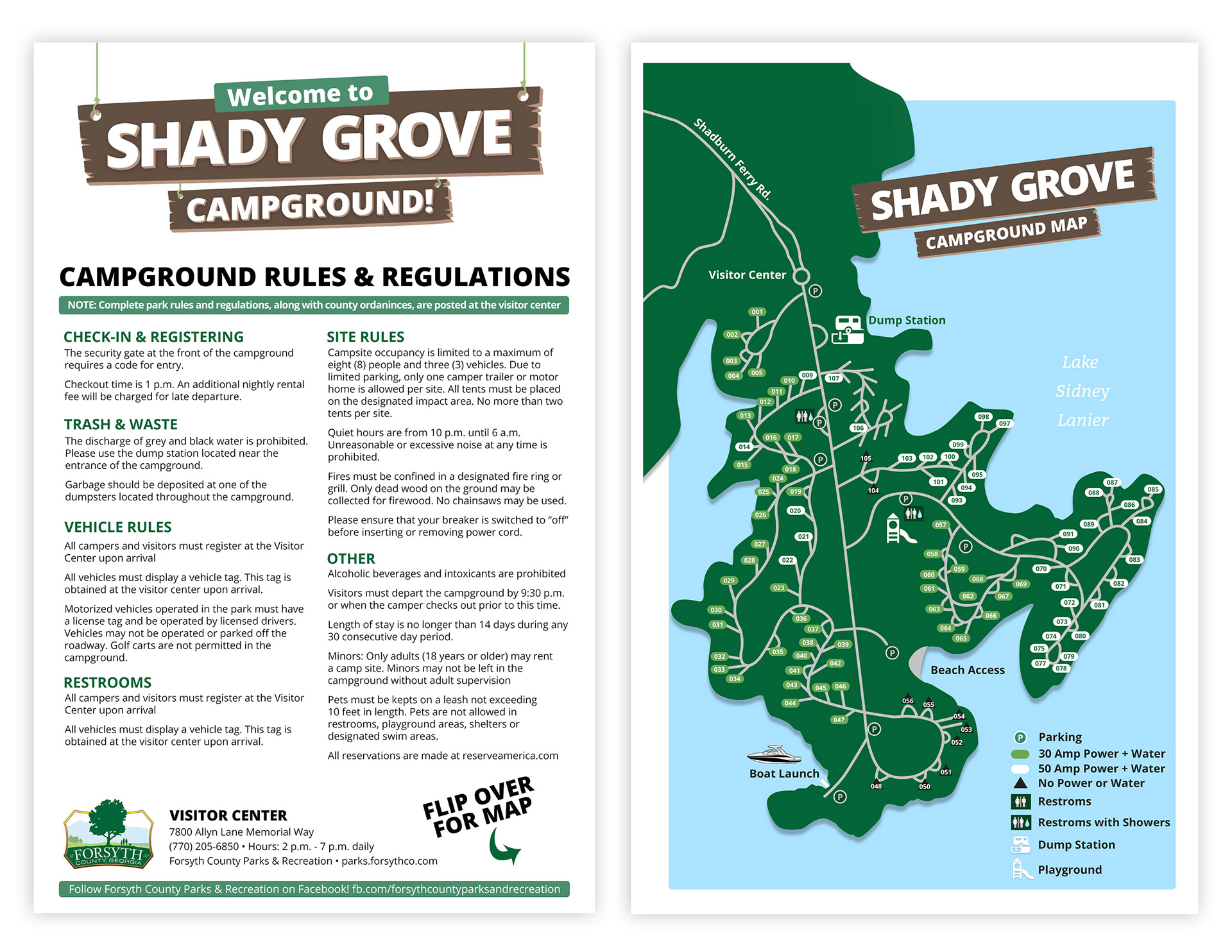 Visitor guide for Shady Grove Campground