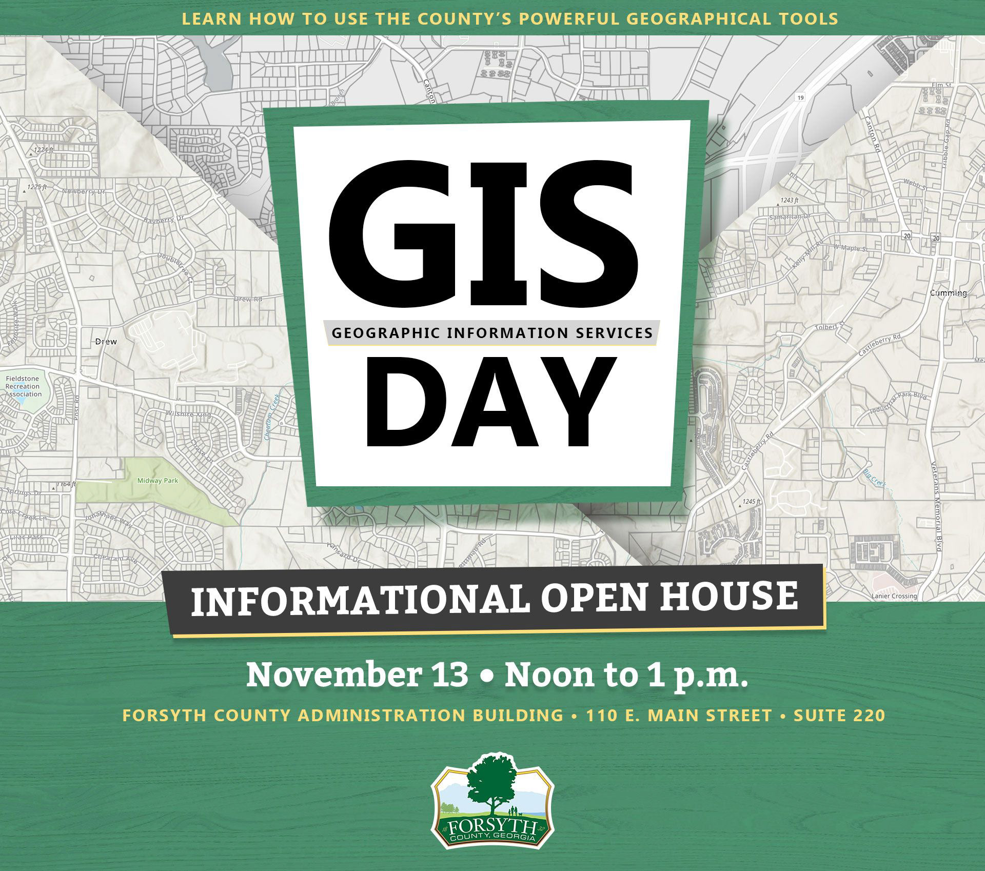Social media post for county open house