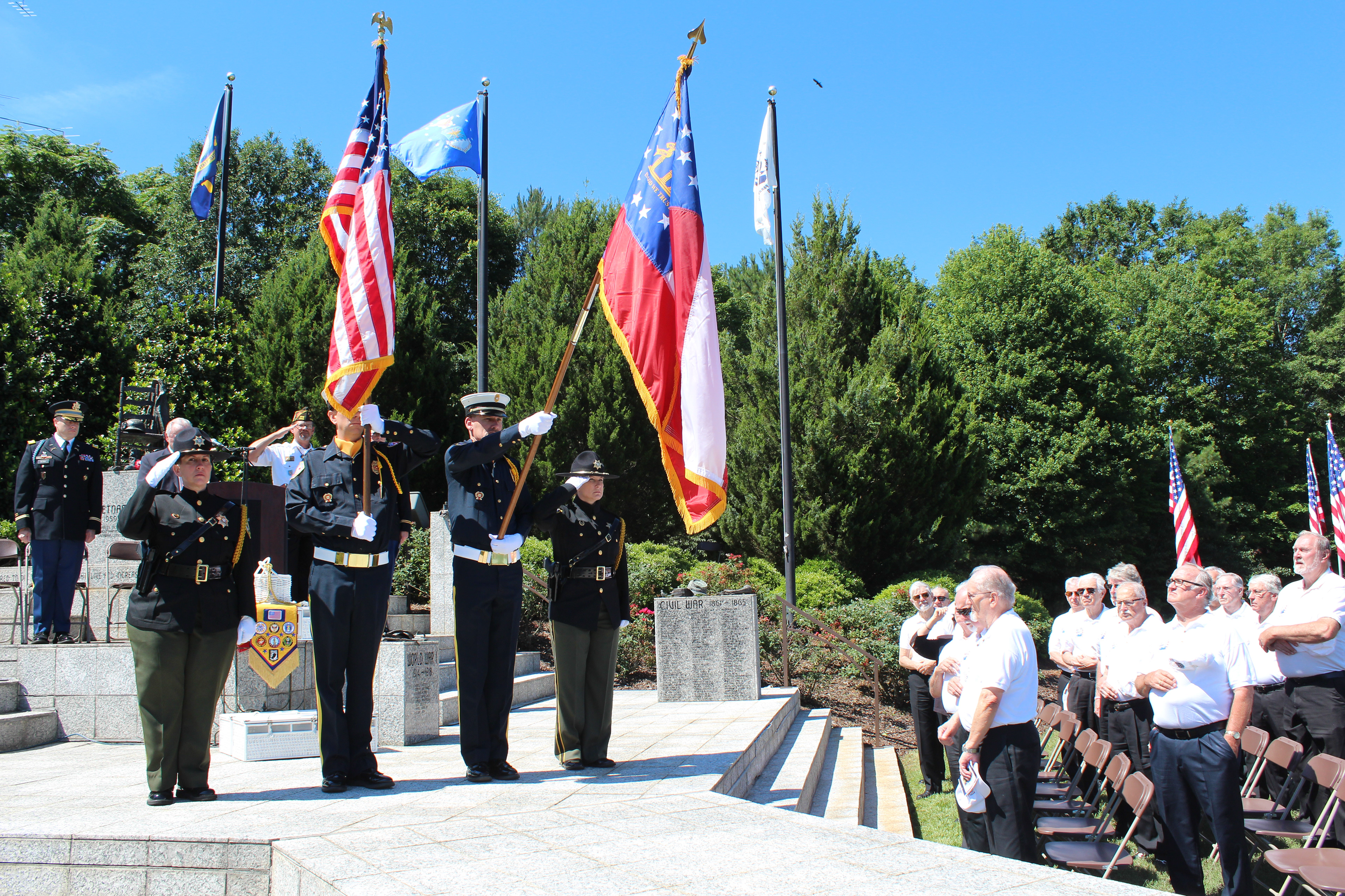 Forsyth County's Color Guard at Memorial Day event