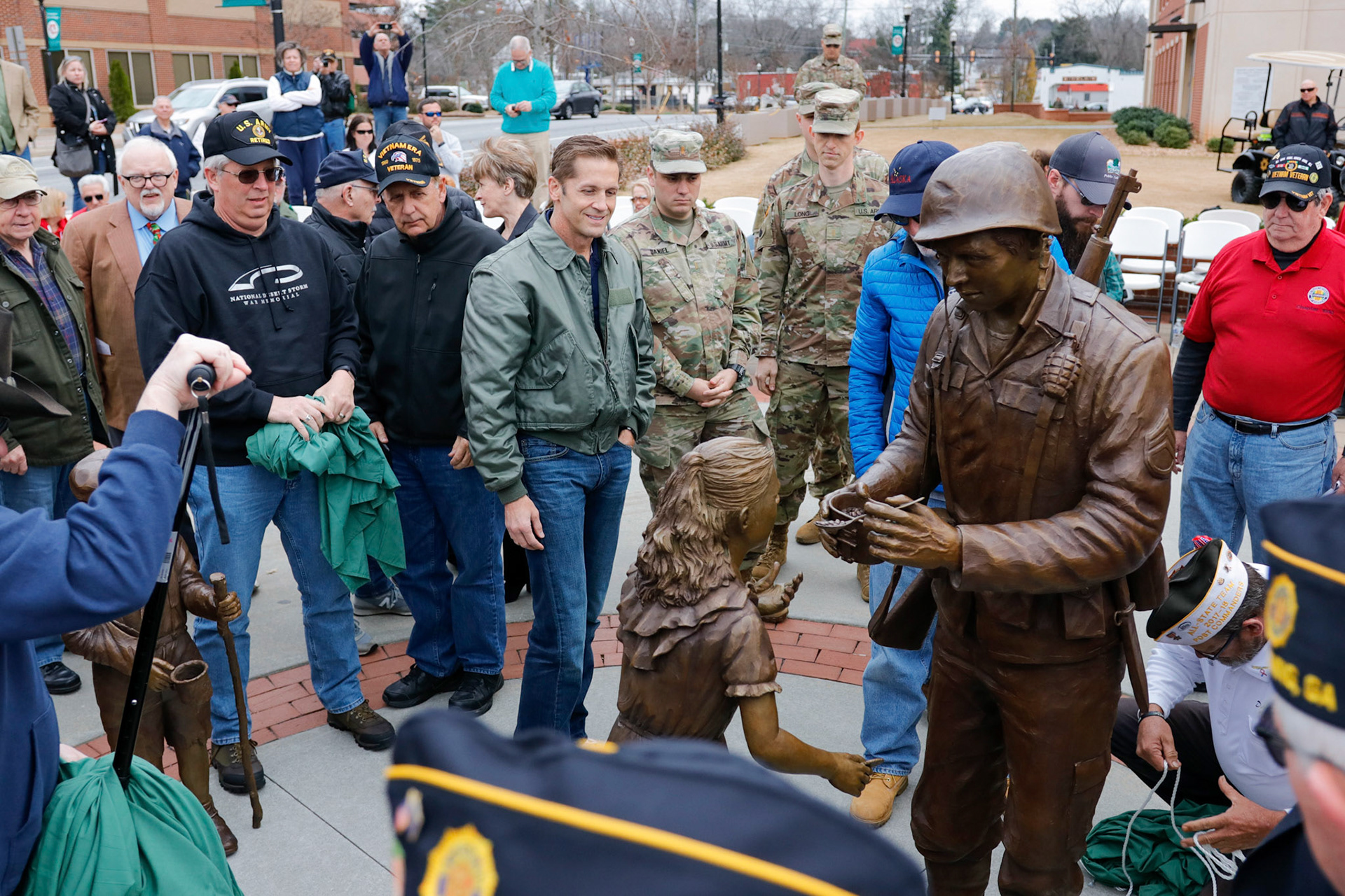 Veterans Memorial Statue unveiling